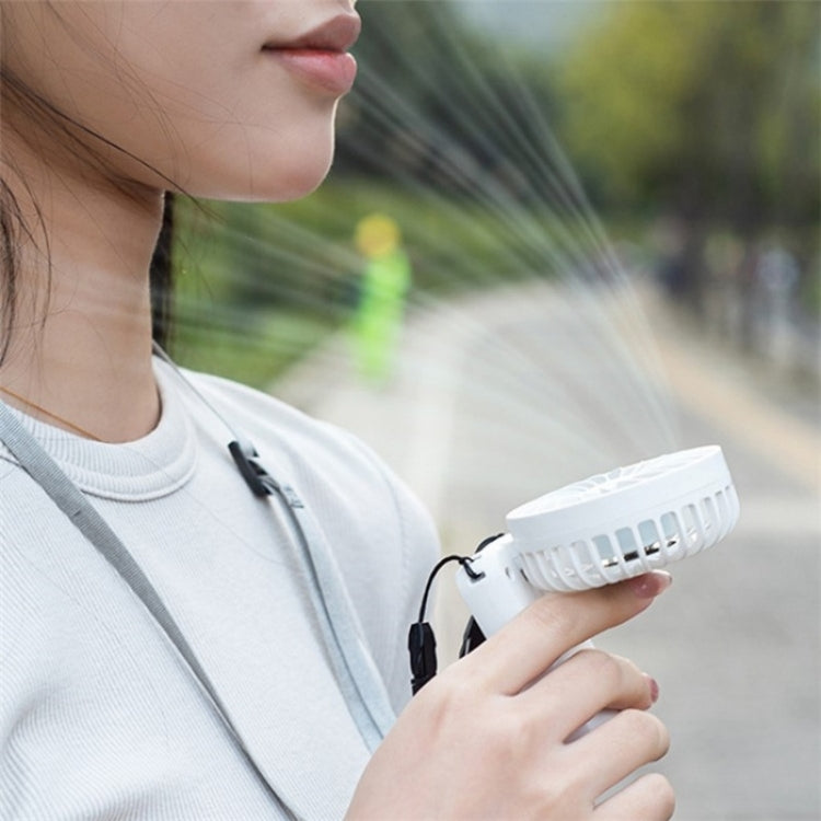 F458 With Neck Rope Summer 3 Speeds Adjustable Foldable Mini Handheld Fan(White) - Electric Fans by PMC TechLife | Online Shopping South Africa | PMC TechLife | Buy Now Pay Later Mobicred