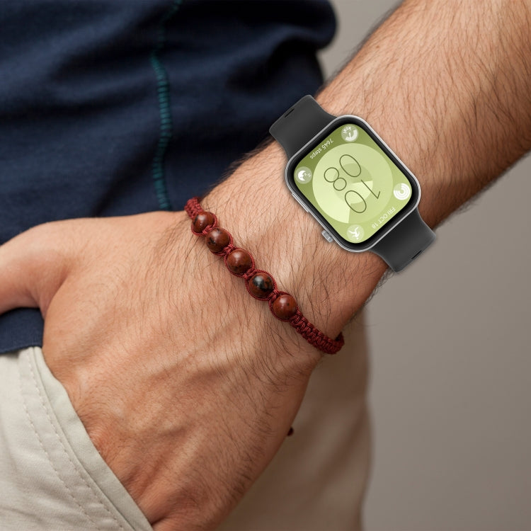 For Huawei Watch Fit3 Silicone Soft Watch Band + Clear Watch Protective Case Set(Midnight Blue) - free shipping - PMc TechLife - Order now!