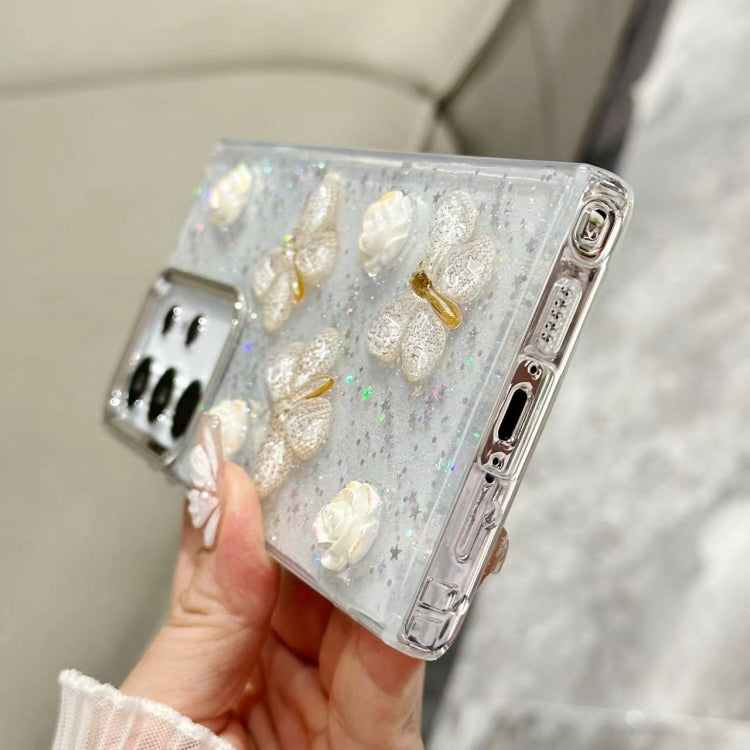 For Samsung Galaxy S25 Ultra 5G Three-dimensional Butterfly Glitter TPU Phone Case(Blue) - Galaxy S25 Ultra 5G Cases by PMC Jewellery | Online Shopping South Africa | PMC Jewellery | Buy Now Pay Later Mobicred