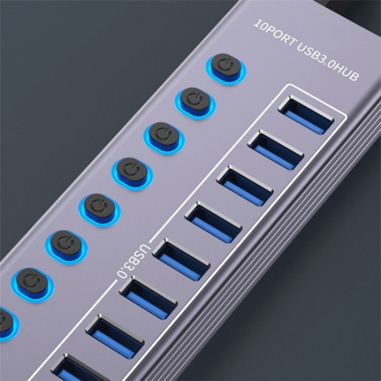 U310 10-in-1 USB 3.0 Extension HUB USB Power Charging Station with Individual Switch - USB 3.0 HUB by PMC Jewellery | Online Shopping South Africa | PMC Jewellery | Buy Now Pay Later Mobicred