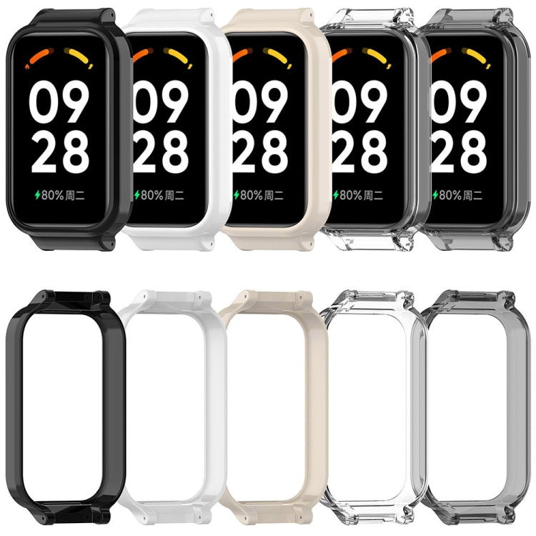 For Xiaomi Smart Band 8 Active Half Pack PC Watch Protective Case(Transparent Black) - Watch Cases by PMC TechLife | Online Shopping South Africa | PMC TechLife | Buy Now Pay Later Mobicred