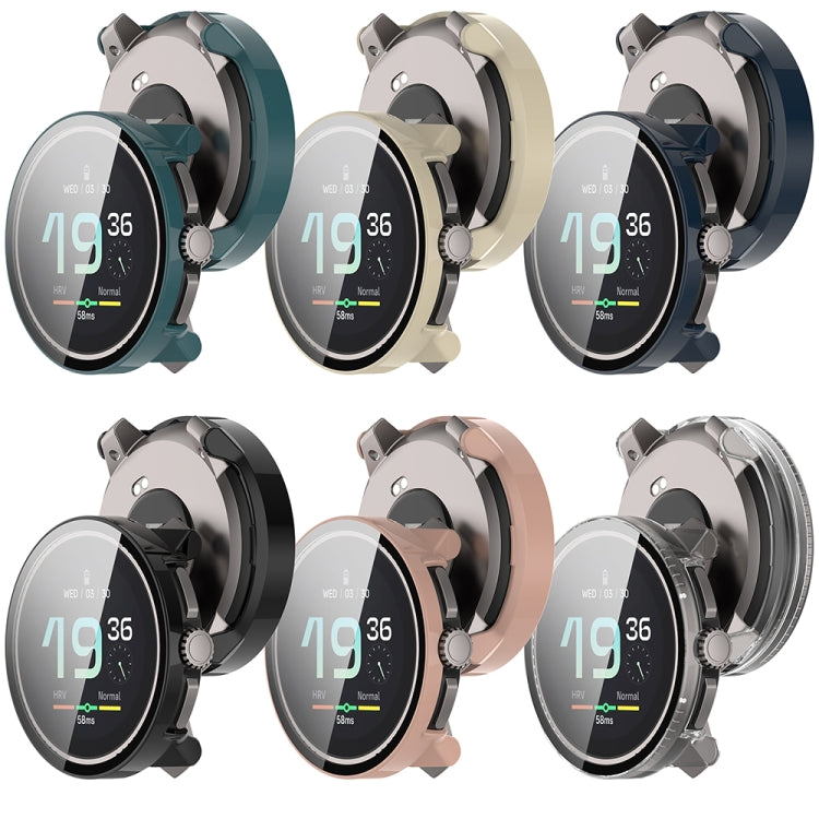 For Suunto Race PC + Tempered Glass Film Integrated Watch Protective Case(Black) - Watch Case by PMC TechLife | Online Shopping South Africa | PMC TechLife | Buy Now Pay Later Mobicred