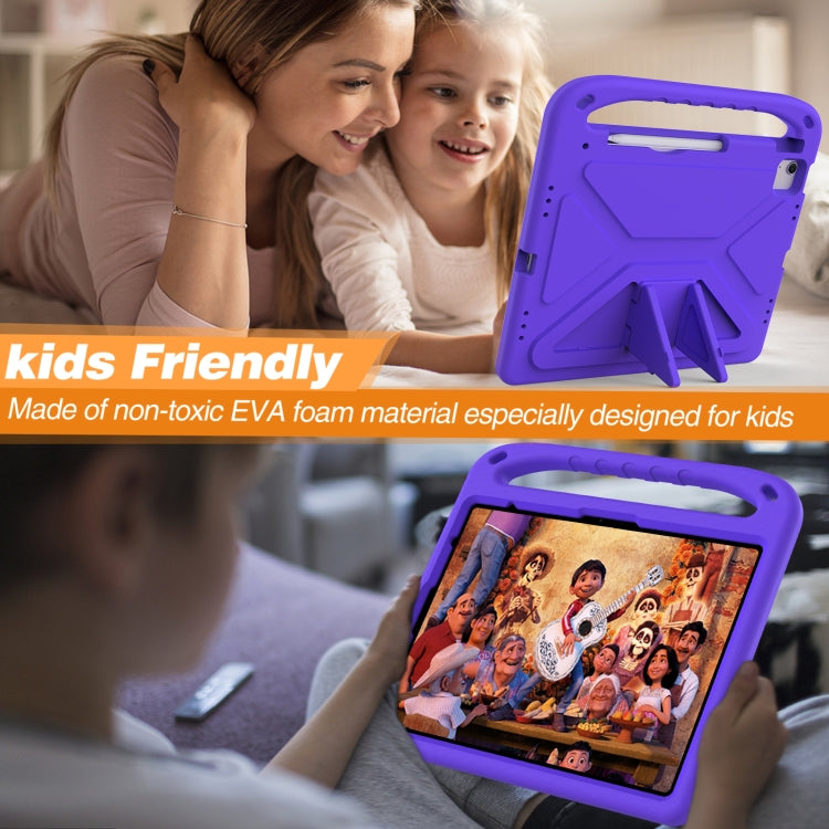 For iPad Air 13 2024 Handle EVA Shockproof Tablet Case with Holder(Purple) - iPad Air 13 2024 Cases by PMC TechLife | Online Shopping South Africa | PMC TechLife | Buy Now Pay Later Mobicred