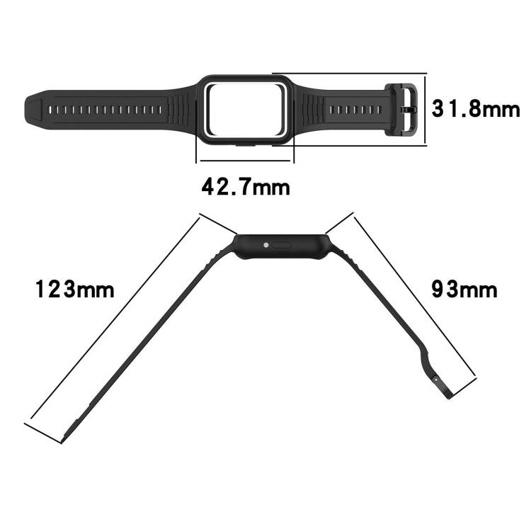 For Huawei Band 8 NFC Two Color Frame Integrated Silicone Watch Band(White) - free shipping - PMc TechLife - Order now!