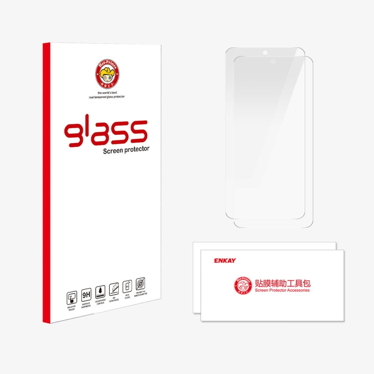 For Google Pixel 9 Pro 2pcs ENKAY 9H Big Arc Edge High Aluminum-silicon Tempered Glass Film - Google Tempered Glass by ENKAY | Online Shopping South Africa | PMC TechLife | Buy Now Pay Later Mobicred