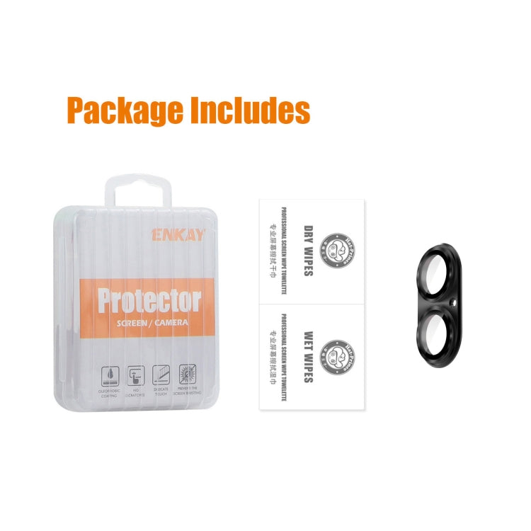 For iPhone 16 / 16 Plus ENKAY Aluminium Alloy Tempered Glass Lens Cover Film(Cyan) - iPhone 16 Plus Tempered Glass by ENKAY | Online Shopping South Africa | PMC TechLife | Buy Now Pay Later Mobicred