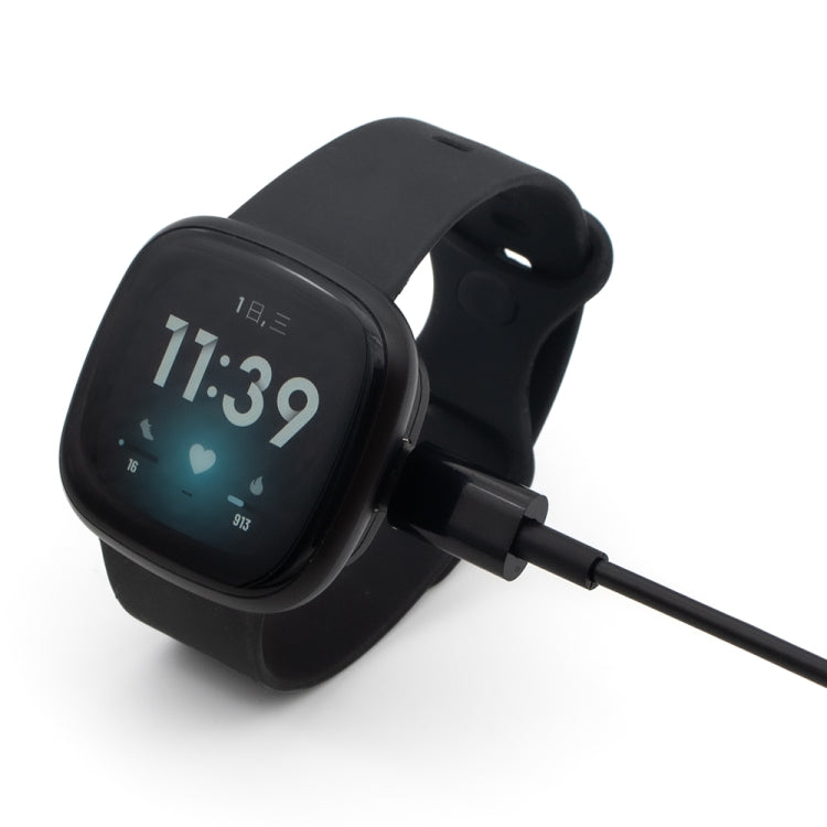 For Fitbit Versa 3 Portable Detachable USB-C / Type-C Interface Smart Watch Magnetic Charger(Black) - Charger by PMC TechLife | Online Shopping South Africa | PMC TechLife | Buy Now Pay Later Mobicred