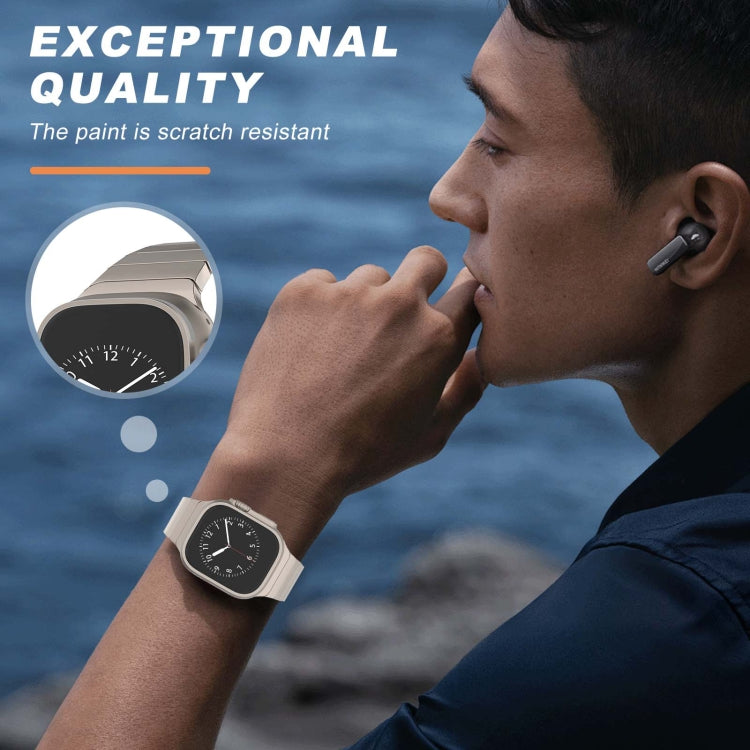 For Apple Watch Series 4 44mm One-bead Paint Alloy Butterfly Buckle Watch Band(Silver) - free shipping - PMC TechLife - Order now!