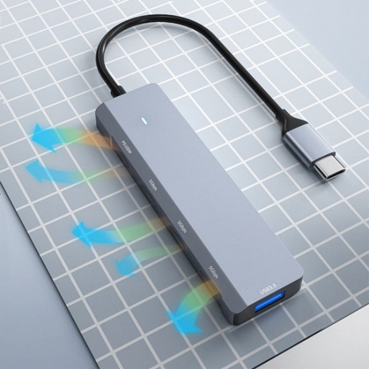 ADS-311C Support PD 100W Fast Charging Converter 5 Port Hub Type-C Hub Adapter - USB HUB by PMC Jewellery | Online Shopping South Africa | PMC Jewellery | Buy Now Pay Later Mobicred
