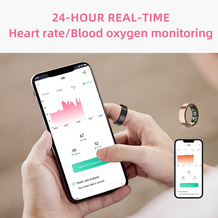 R11M SIZE 8 Smart Ring, Support Heart Rate / Blood Oxygen / Sleep / Multiple Sports Modes(Gold) - Smart Rings / Smart Telephones by PMC TechLife | Online Shopping South Africa | PMC TechLife | Buy Now Pay Later Mobicred