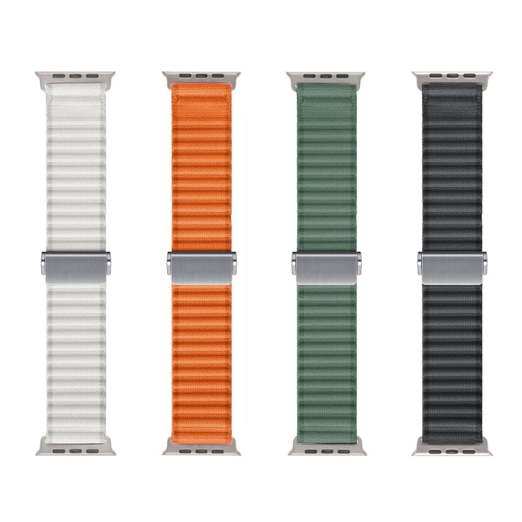 For Apple Watch Ultra 49mm Off Road Magnetic Buckle Braided Nylon Watch Band(Orange) - free shipping - PMC Jewellery - Order now!
