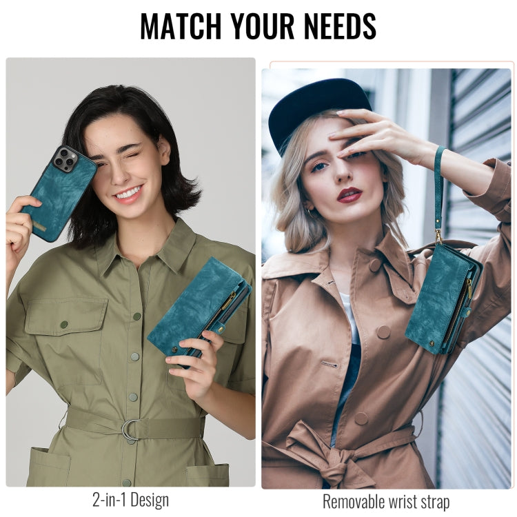 For iPhone 16 Pro Max CaseMe 008 Detachable Multifunctional Leather Phone Case(Blue) - free shipping - PMC TechLife - Order now!