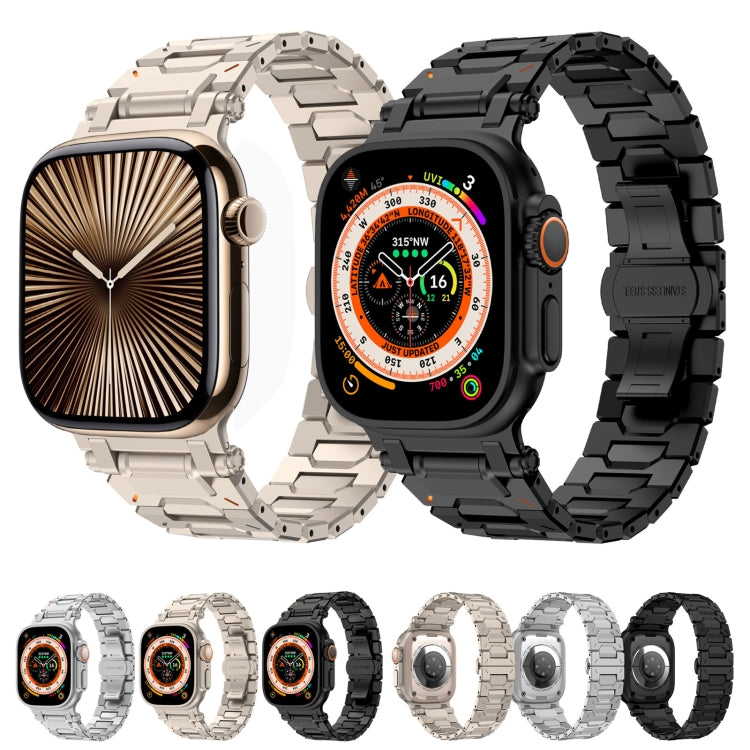 For Apple Watch Ultra 2 49mm Pathfinder Stainless Steel Metal Watch Band(Titanium Color) - free shipping - PMC TechLife - Order now!