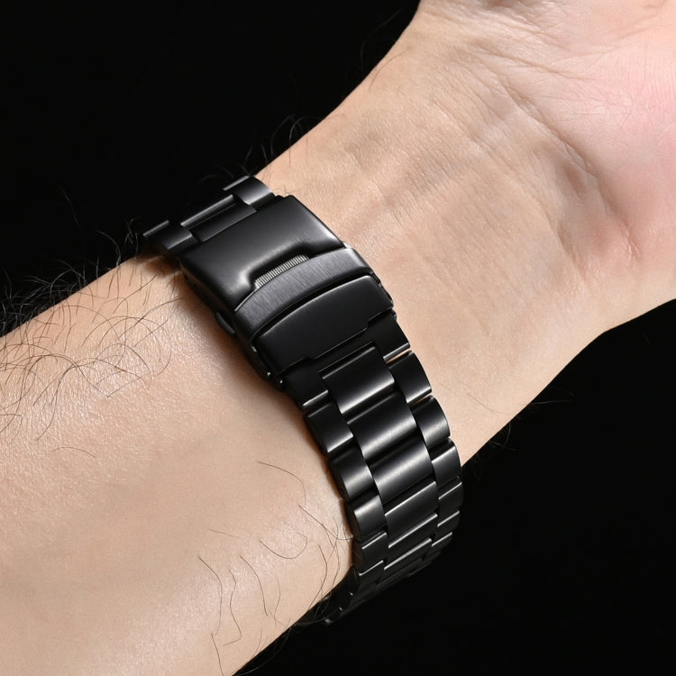 For Apple Watch SE 2022 44mm Three Beads Titanium Alloy Metal Watch Band(Titanium Color) - free shipping - PMc TechLife - Order now!