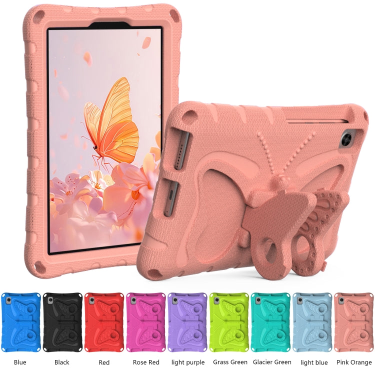 For Lenovo Tan M8 Gen4 8.0 2023 Butterfly Bracket EVA Shockproof Tablet Case(Pink Orange) - Lenovo by PMC TechLife | Online Shopping South Africa | PMC TechLife | Buy Now Pay Later Mobicred