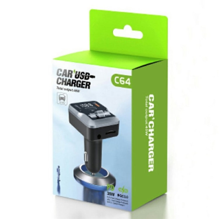 C64 MP3 Music Player Bluetooth 5.3 PD 30W Car Charger Handsfree Calling Audio Receiver - free shipping - PMC Jewellery - Order now!