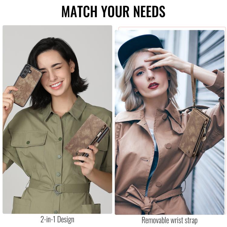 For Samsung Galaxy S25 5G CaseMe 008 Detachable Multifunctional Leather Phone Case(Brown) - Galaxy S25 5G Cases by CaseMe | Online Shopping South Africa | PMC TechLife | Buy Now Pay Later Mobicred