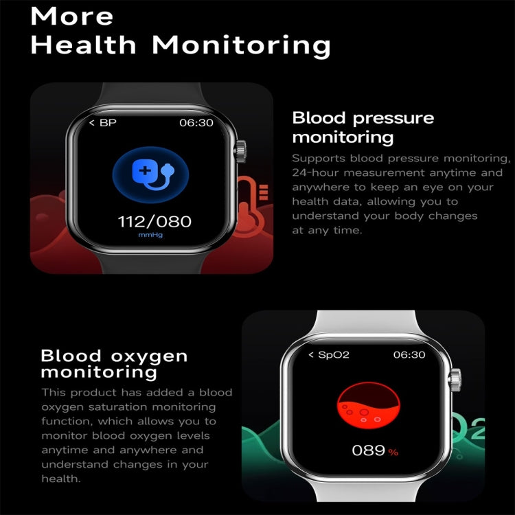 KL08 2.04 inch Color Screen Smart Watch Silicone Strap, Support Bluetooth Call(Silver) - Smart Watches by PMC TechLife | Online Shopping South Africa | PMC TechLife | Buy Now Pay Later Mobicred