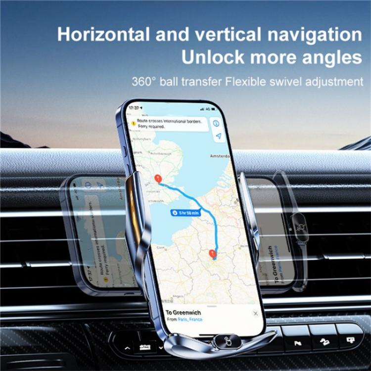 Q15 Car Vehicle Navigation Phone Holder Car Air Vent Mount Magnetic Wireless Charging Stand(Black) - Wireless Charging Pads by PMc TechLife | Online Shopping South Africa | PMc TechLife | Buy Now Pay Later Mobicred