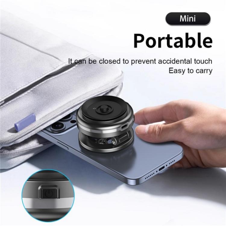 C6 Adjustable Folding Rotating Car Stand Vacuum Suction Cup Magnetic Phone Holder(Silver) - Wireless Charger Holders by PMc TechLife | Online Shopping South Africa | PMc TechLife | Buy Now Pay Later Mobicred