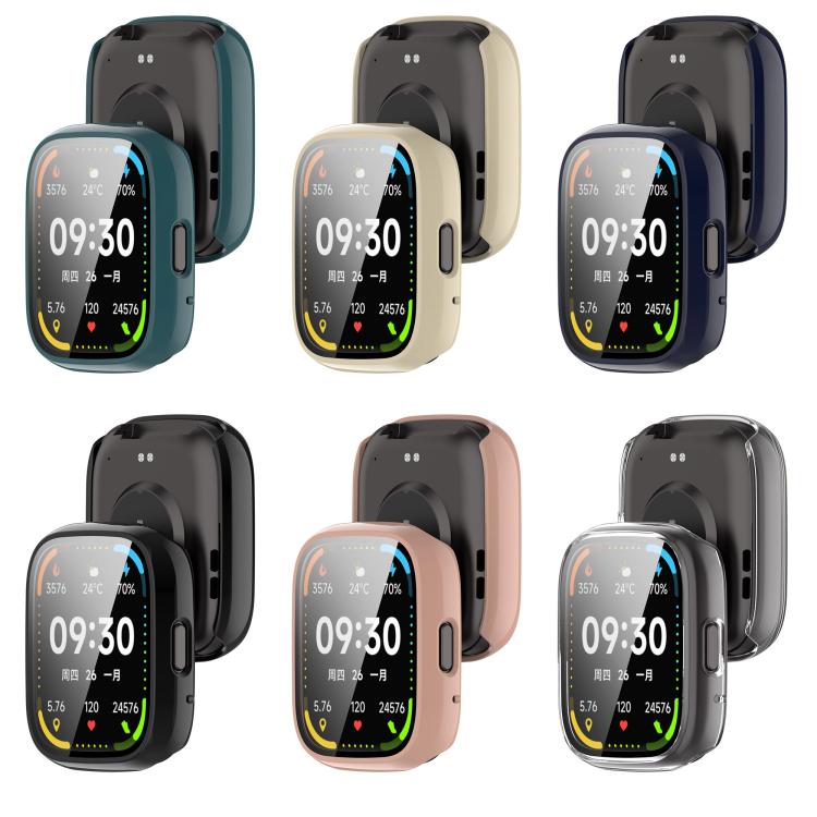 For Lexin Watch 3 Tempered Film Integrated PC Watch Protective Case(Cherry Pink) - Watch Case by PMC TechLife | Online Shopping South Africa | PMC TechLife | Buy Now Pay Later Mobicred