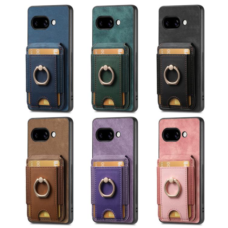 For Google Pixel 9a Retro Splitable Magnetic Stand Card Bag Leather Phone Case(Green) - Google Cases by PMC TechLife | Online Shopping South Africa | PMC TechLife | Buy Now Pay Later Mobicred