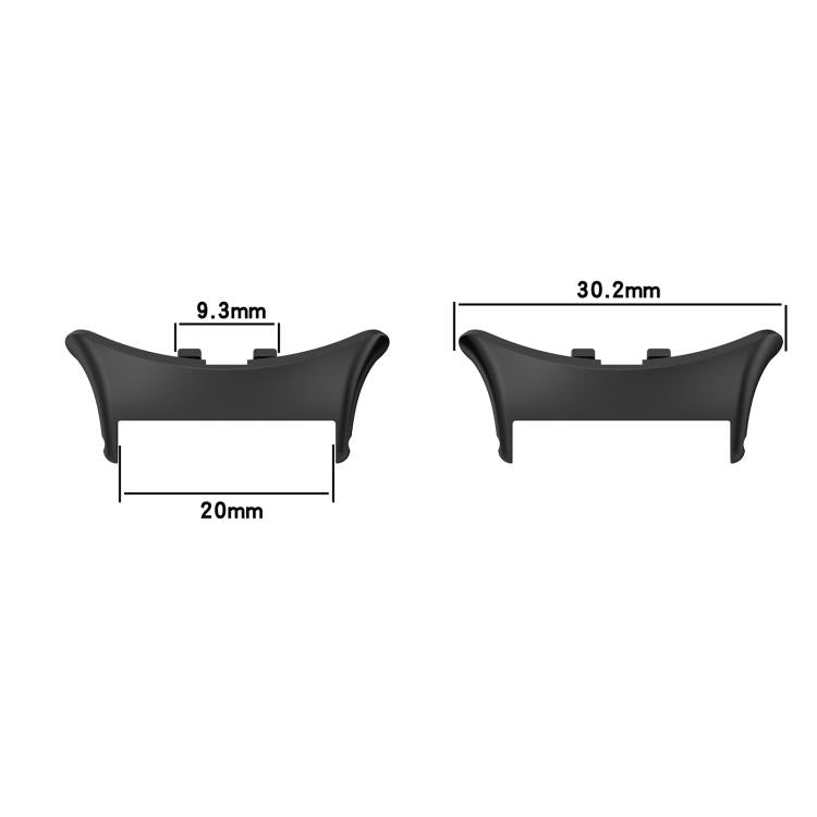 For vivo watch5 1 Pair 20mm 316 Stainless Steel Metal Watch Band Connector(Moonlight White) - free shipping - PMC TechLife - Order now!