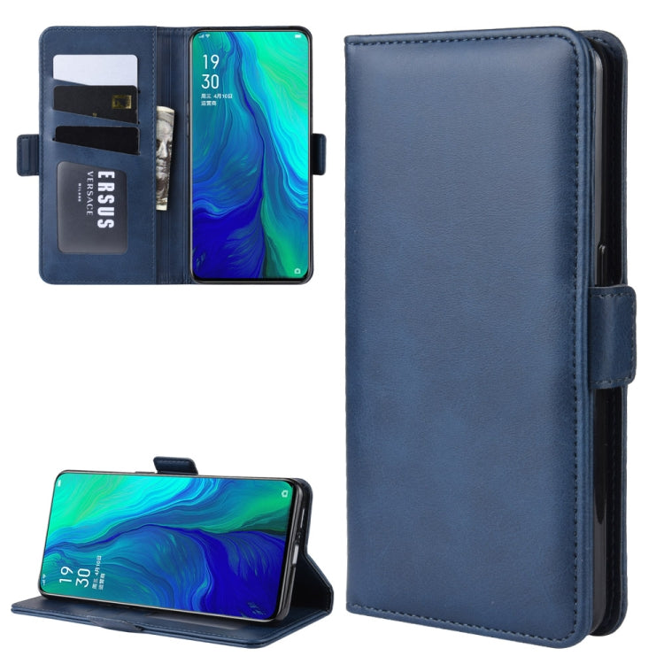 Dual-side Magnetic Buckle Horizontal Flip Leather Case for OPPO Reno 10x Zoom, with Holder & Card Slots & Wallet & Photo Frame(Dark Blue) - OPPO Cases by PMC TechLife | Online Shopping South Africa | PMC TechLife | Buy Now Pay Later Mobicred