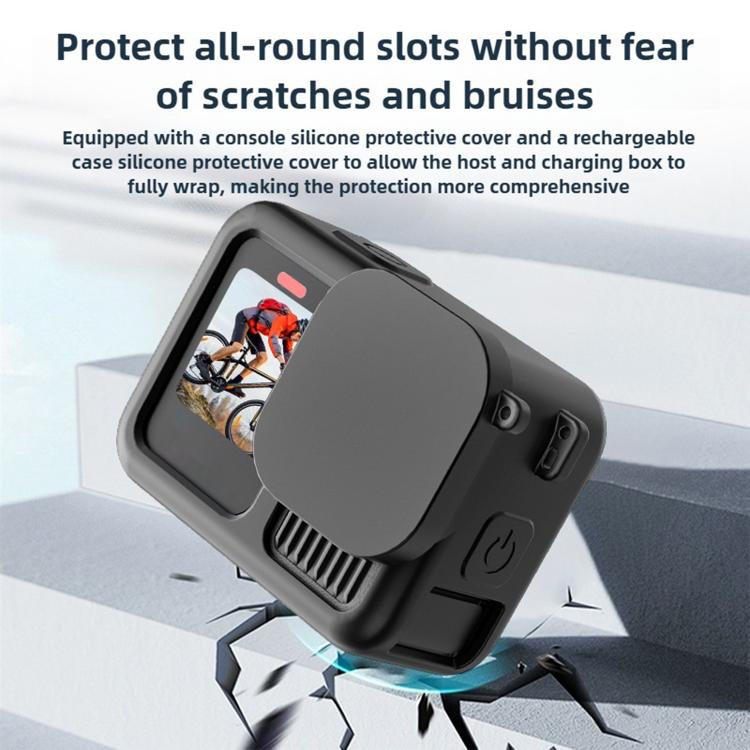For GoPro HERO13 Black Silicone Protective Case with Wrist Strap & Lens Cover & Side Interface Cover - free shipping - PMC TechLife - Order now!