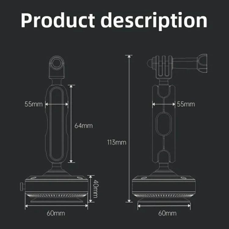 DJ-1 Car Mount Aluminum Alloy Action Camera Holder Electric Vacuum Suction Cup Bracket - free shipping - PMC TechLife - Order now!
