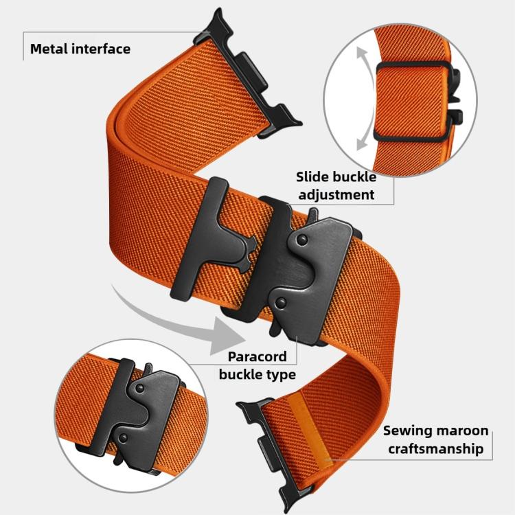 For Samsung Galaxy Watch8 / Watch8 Classic Parachute Buckle Stretch Nylon Watch Band(Dark Gray) - free shipping - PMC TechLife - Order now!