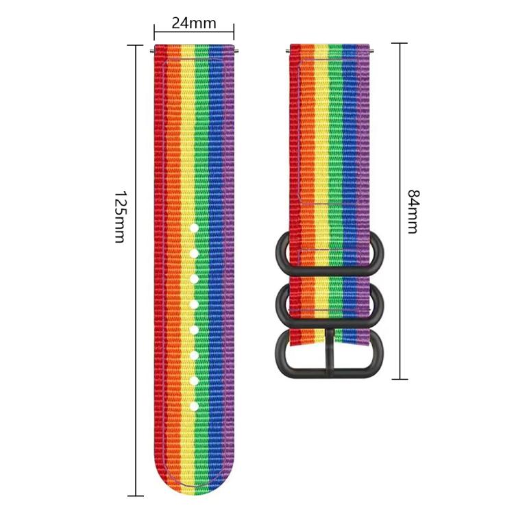 For Garmin Venu X1 Ring Buckle Nylon Canvas Watch Band(Rainbow) - free shipping - PMC TechLife - Order now!