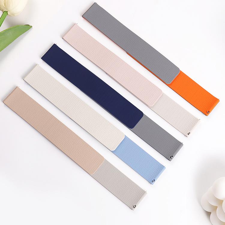18mm Lychee Texture Soft Magnetic Silicone Watch Band(Starlight Orange) - free shipping - PMC TechLife - Order now!
