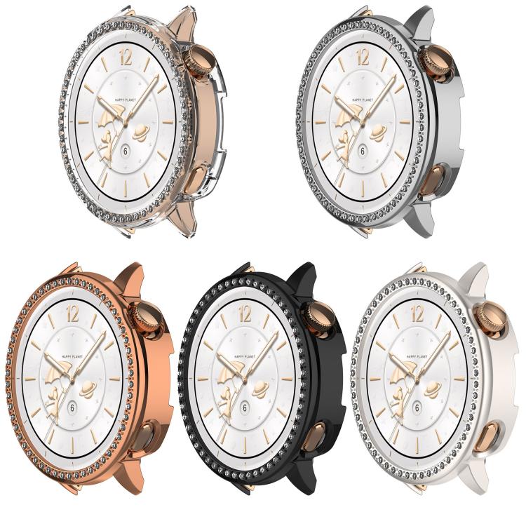 For OnePlus Watch 3 43mm Single Row Diamond Half Coverage Hollow PC Watch Protective Cover(Glossy Starlight Color) - free shipping - PMC TechLife - Order now!