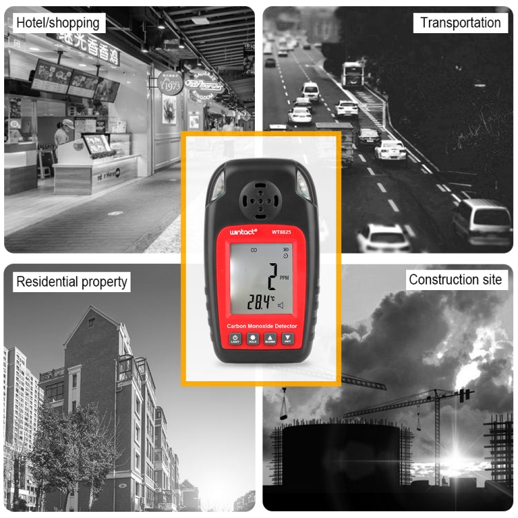 WINTACT WT8825 Carbon Monoxide Detector Independent CO Gas Sensor Warning-up High Sensitive Poisoning Alarm Detector - free shipping - PMC Jewellery - Order now!