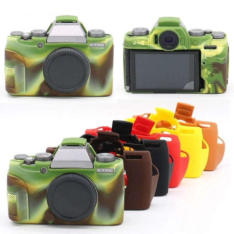 Richwell Soft Silicone TPU Skin Body Rubber Camera Case Bag Full Cover for Fujifilm Fuji X-T100 Digital Camera(Camouflage) - Protective Case by Richwell | Online Shopping South Africa | PMC TechLife | Buy Now Pay Later Mobicred