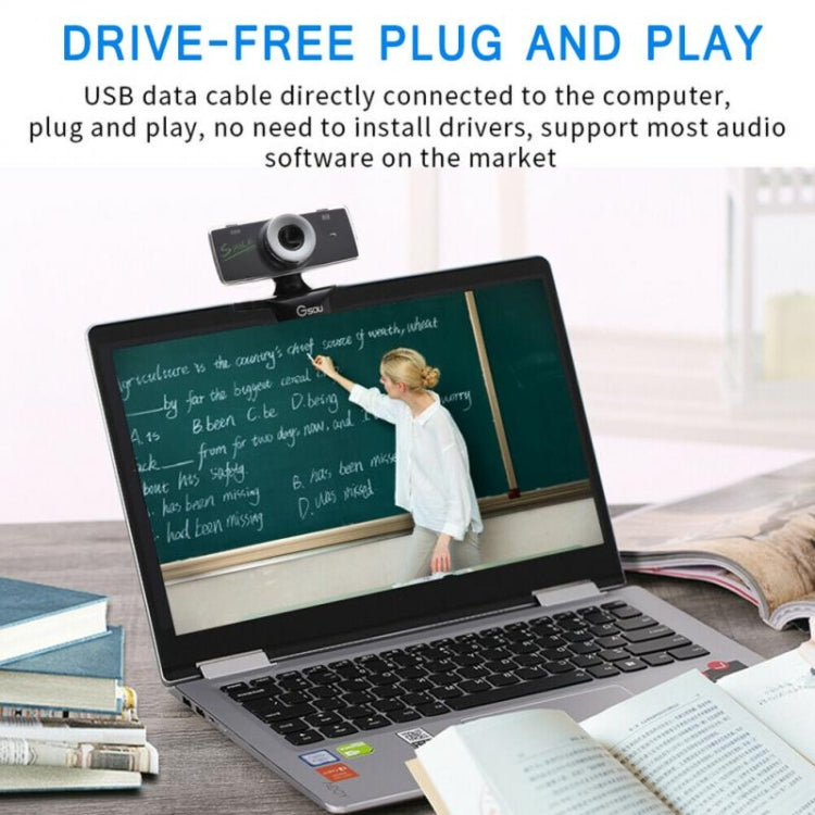 Gsou B18S HD Webcam Built-in Microphone Smart Web Camera USB Streaming Live Camera With Noise Cancellation - free shipping - PMC Jewellery - Order now!
