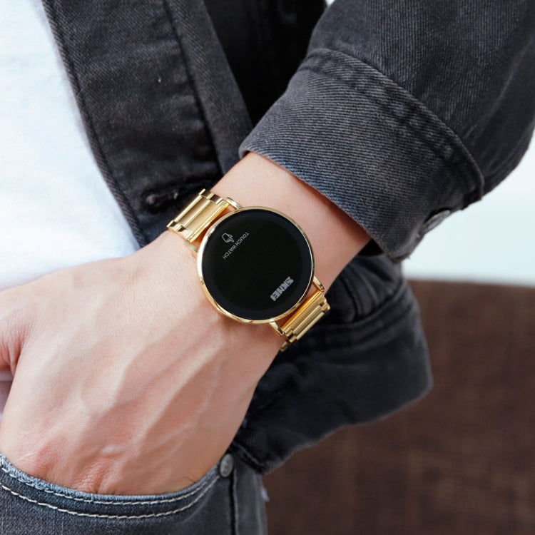 SKMEI 1550 Simple and Stylish LED Touch Screen Men Watch Waterproof Stainless Steel With Electronic Watch(Gold) - free shipping - PMC TechLife - Order now!
