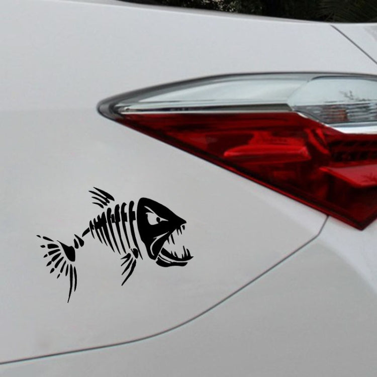 10 PCS YOJA Mad Fish Funny Decal Car Window Decoration Vinyl Stickers Motorcycle Accessories, Size: 11x7cm (Black) - Decorative Sticker by PMC Jewellery | Online Shopping South Africa | PMC Jewellery | Buy Now Pay Later Mobicred