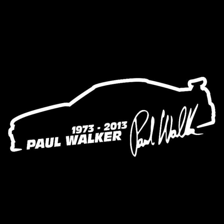 10 PCS Paul Walker Fashion Car Styling Vinyl Car Sticker, Size: 13x5cm(Black) - Decorative Sticker by PMC TechLife | Online Shopping South Africa | PMC TechLife | Buy Now Pay Later Mobicred