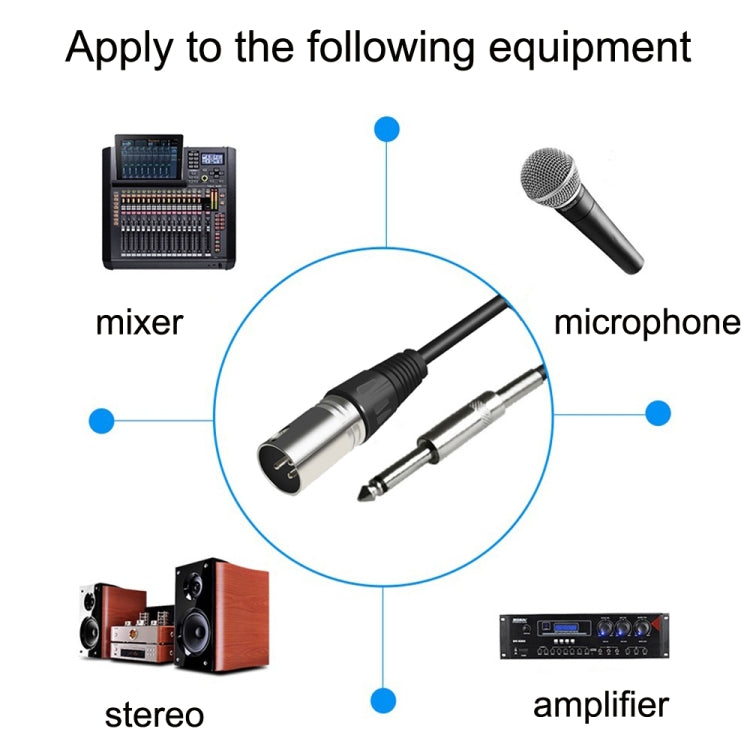 6.35mm Caron Male To XLR 2pin Balance Microphone Audio Cable Mixer Line, Size:30m - free shipping - PMC TechLife - Order now!