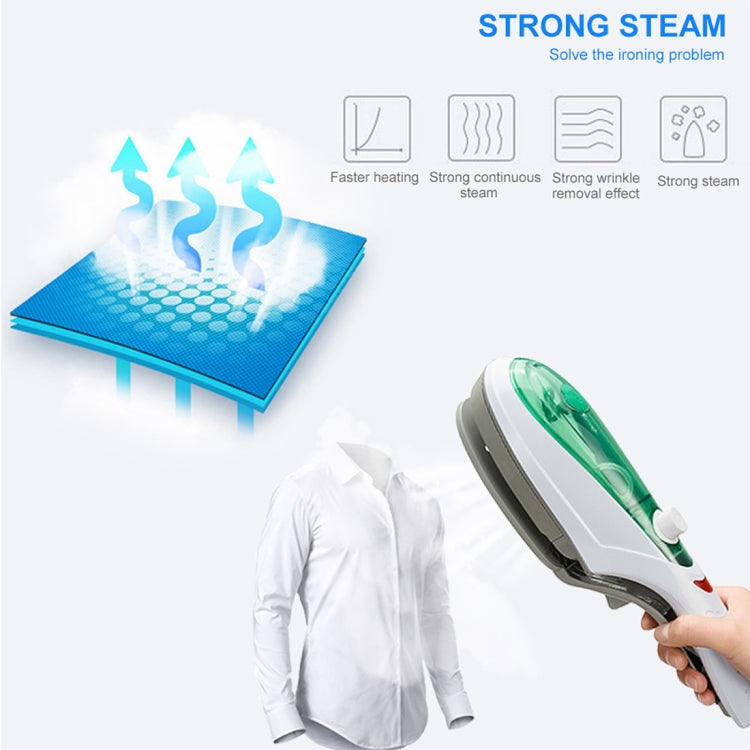 Handheld Garment Steamer Brush Portable Clothes Steam Iron, EU Plug 220V(Green) - free shipping - PMC TechLife - Order now!