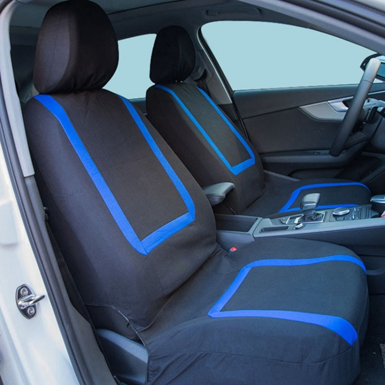 Universal Car Seat Cover Polyester Fabric Automobile Seat Covers Car Seat Cover Vehicle Seat Protector Interior Accessories 4pcs Set Red - Seat Accessories by PMC TechLife | Online Shopping South Africa | PMC TechLife | Buy Now Pay Later Mobicred