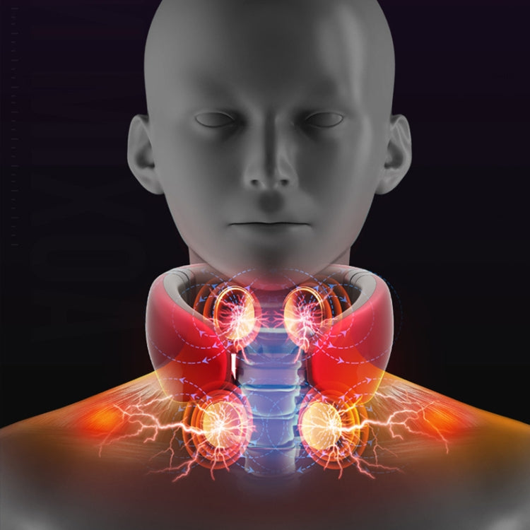 Four-head Shoulder and Neck Massager Pulse Neck Protector(Red) - free shipping - PMC TechLife - Order now!