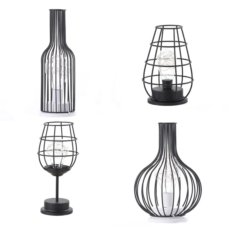 Retro Classic Iron Art LED Table Lamp Reading Lamp Night Light Bedroom Lamp Desk Lighting Home Decoration, Lampshade Style:Red Wine Glass - Night Lights by PMC TechLife | Online Shopping South Africa | PMC TechLife | Buy Now Pay Later Mobicred