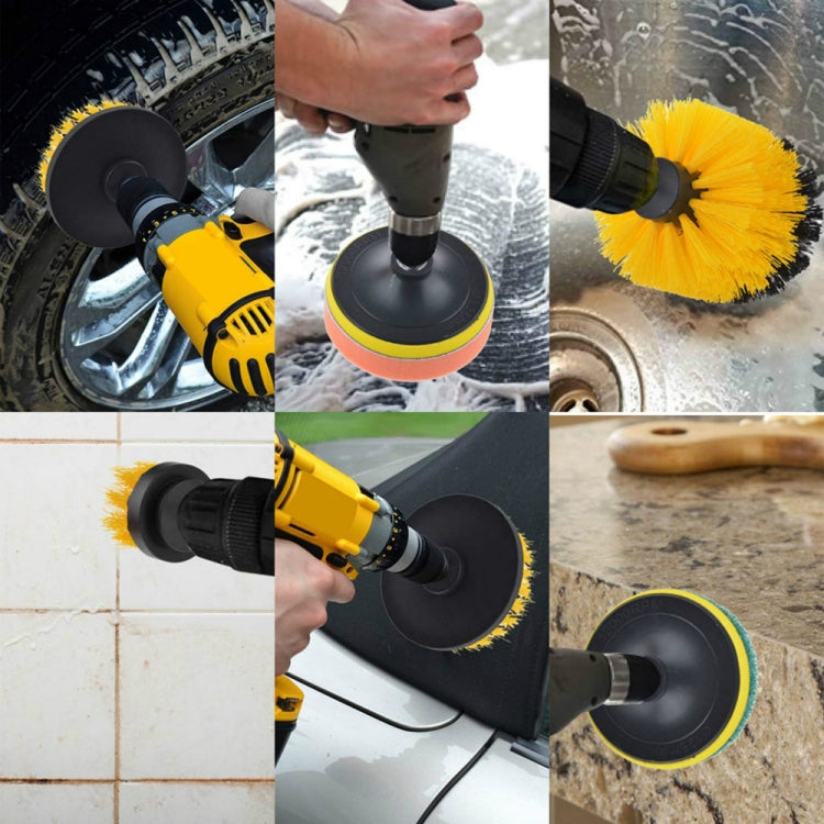 19 in 1 Household Nylon Hexagonal Electric Drill Brush Pads Scouring Sanding Disc Pad Kits - Sponges, Cloths & Brushes by PMC TechLife | Online Shopping South Africa | PMC TechLife | Buy Now Pay Later Mobicred