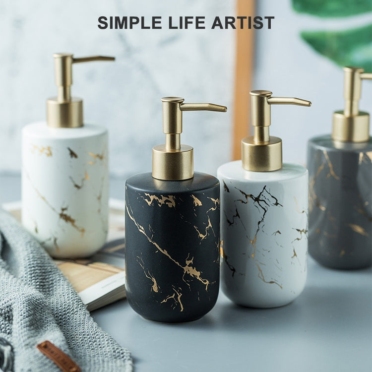 400ML Bathroom Hand Soap Bottle Shower Gel Bottle Ceramic Bottling(White) - free shipping - PMC TechLife - Order now!