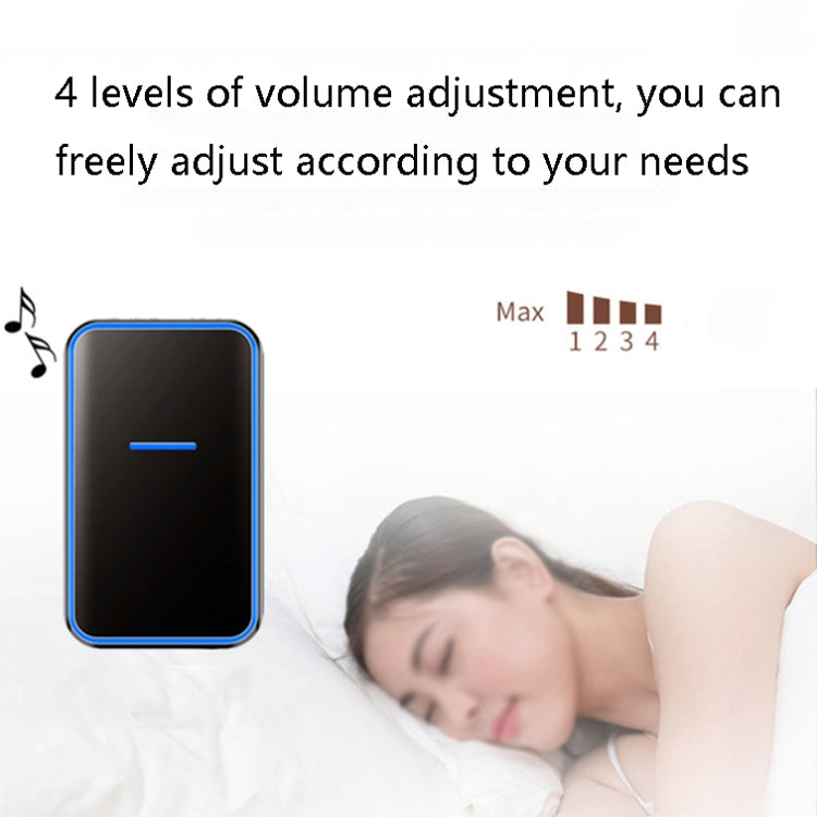 CACAZI A68-2 One to Two Wireless Remote Control Electronic Doorbell Home Smart Digital Wireless Doorbell, Style:UK Plug(White) - Wireless Doorbell by CACAZI | Online Shopping South Africa | PMC TechLife | Buy Now Pay Later Mobicred