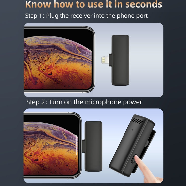 S13 Dual Microphone 8 Pin Interface Wireless Lavalier Noise Canceling Microphone with Charging Case - Microphone by PMC TechLife | Online Shopping South Africa | PMC TechLife | Buy Now Pay Later Mobicred