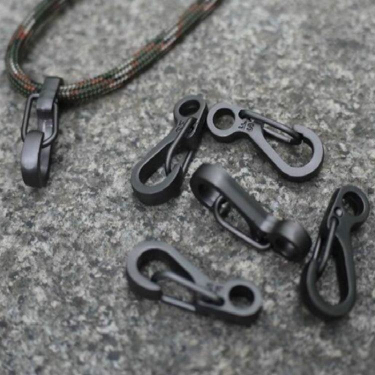 10 PCS SF Version Simple Mini Spring Hanging Buckle Keychain Buckle, Suitable for within 5mm Umbrella Rope(Gun Color) - Mountaineering Outfit by PMC TechLife | Online Shopping South Africa | PMC TechLife | Buy Now Pay Later Mobicred
